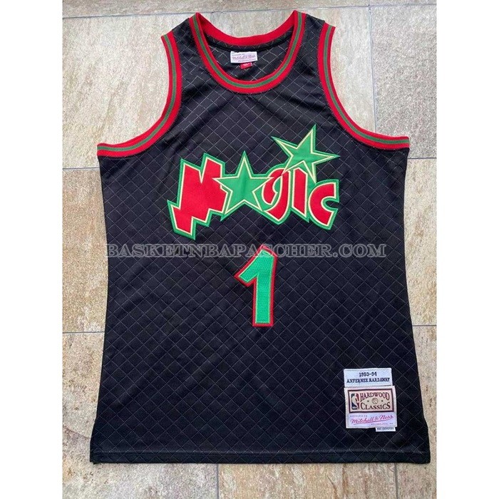 Maillot Orlando Magic Penny Hardaway NO 1 Mitchell & Ness 1993-94 Noir